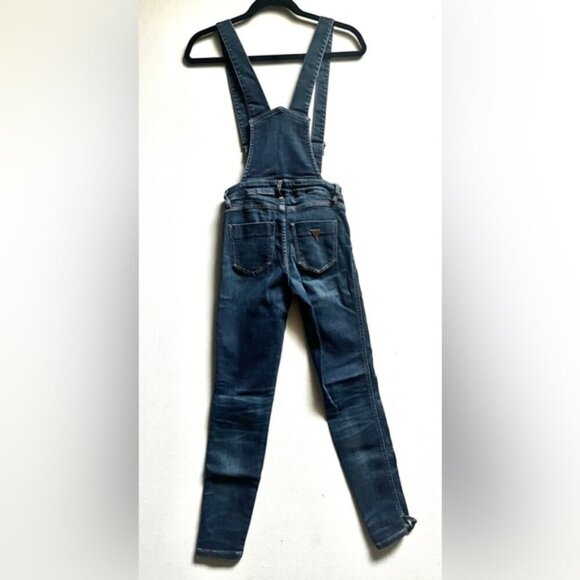 Guess bin overalls jumper skinny denim jeans Sz 24 - Picture 2 of 13